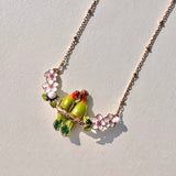 Wisteria Parrot Pendant Necklace