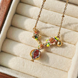 Pomegranate Blossom Pendant Necklace