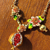 Pomegranate Blossom Pendant Necklace