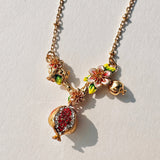 Pomegranate Blossom Pendant Necklace