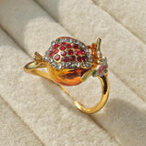 Pomegranate Blossom Open Ring