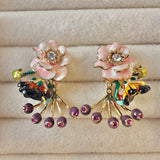 Art Deco Inspired Iris Flower Studs