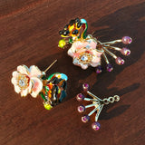 Art Deco Inspired Iris Flower Studs